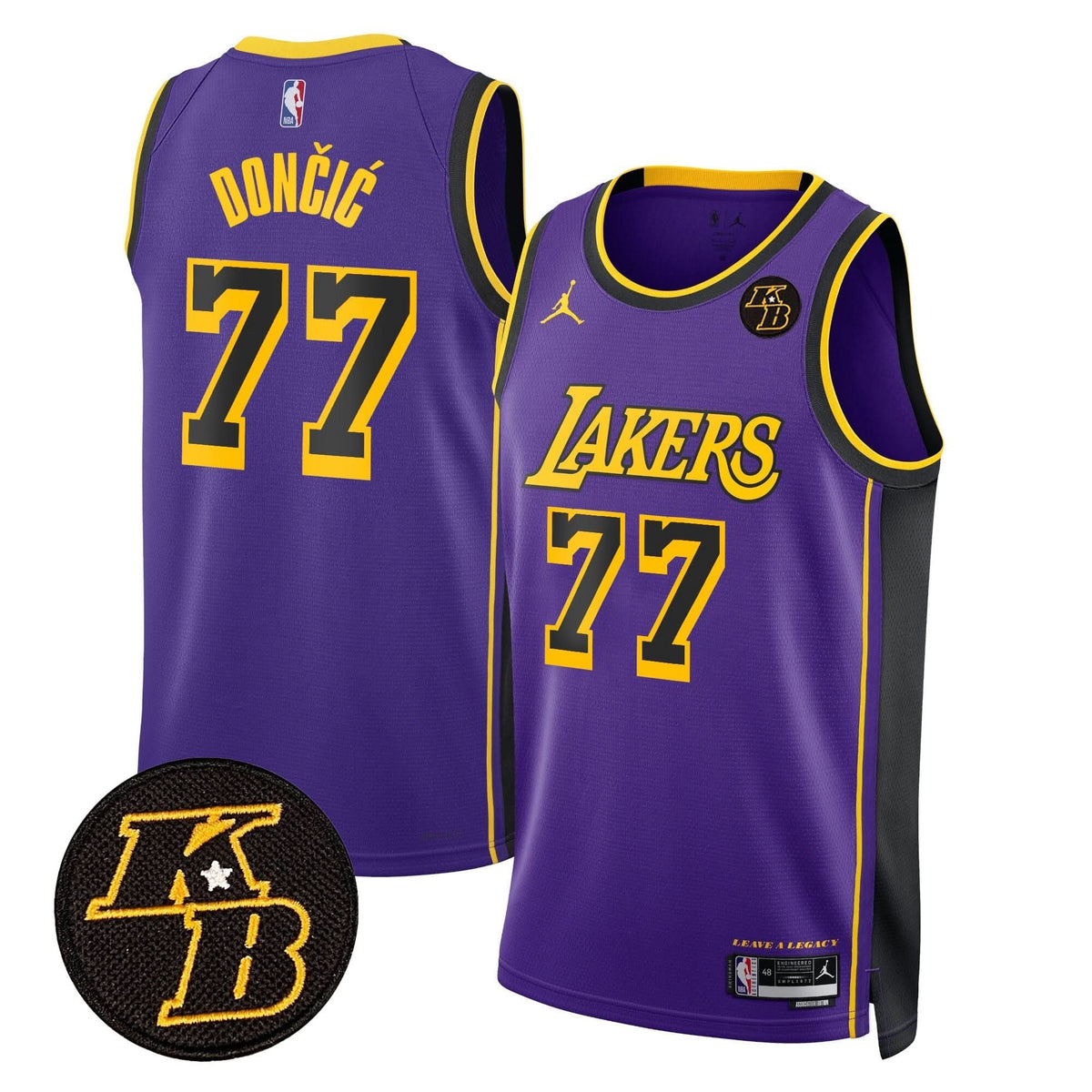 Los Angeles Lakers Kobe Bryant Patch Swingman Jersey - Stitched