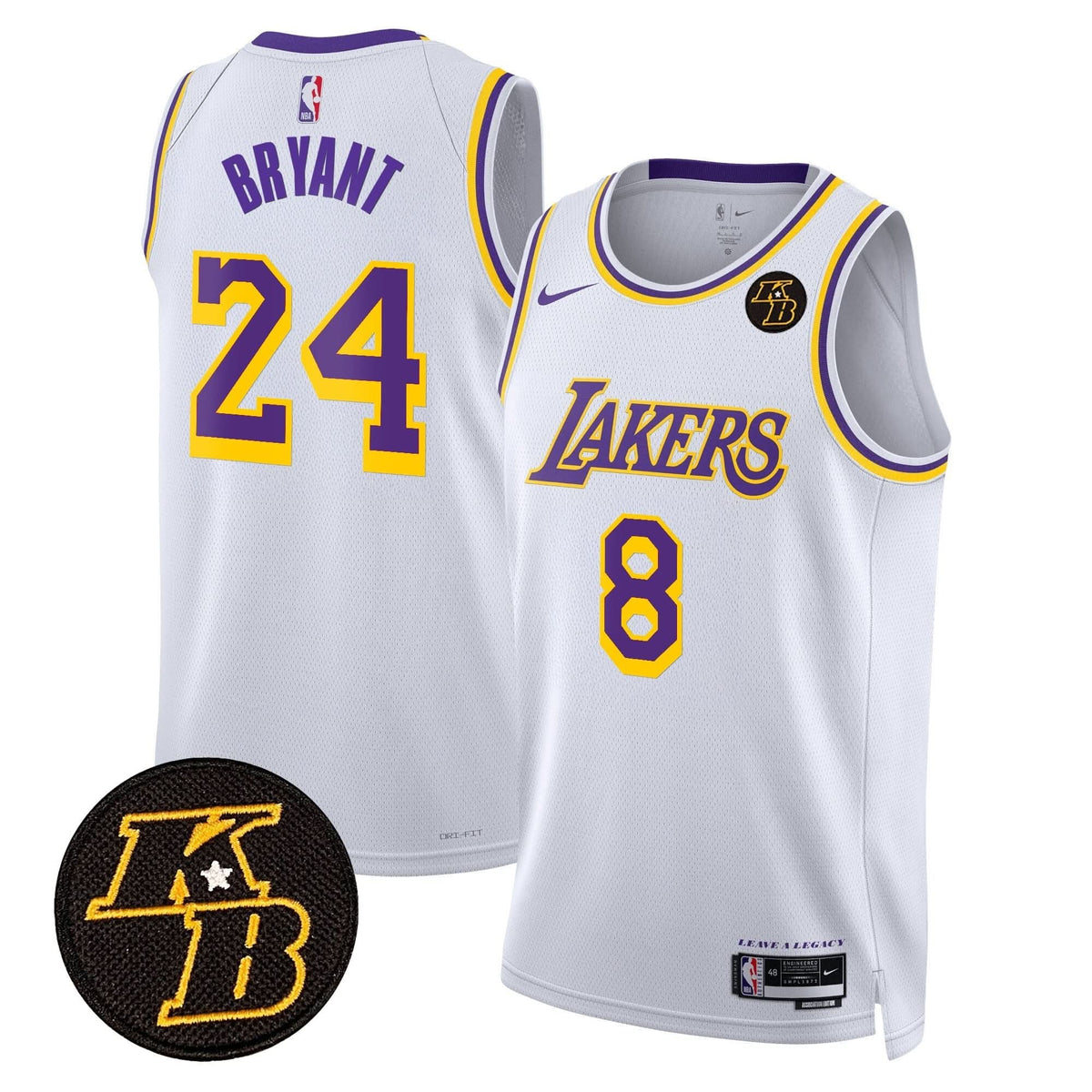 Los Angeles Lakers Kobe Bryant Patch Swingman Jersey - Stitched