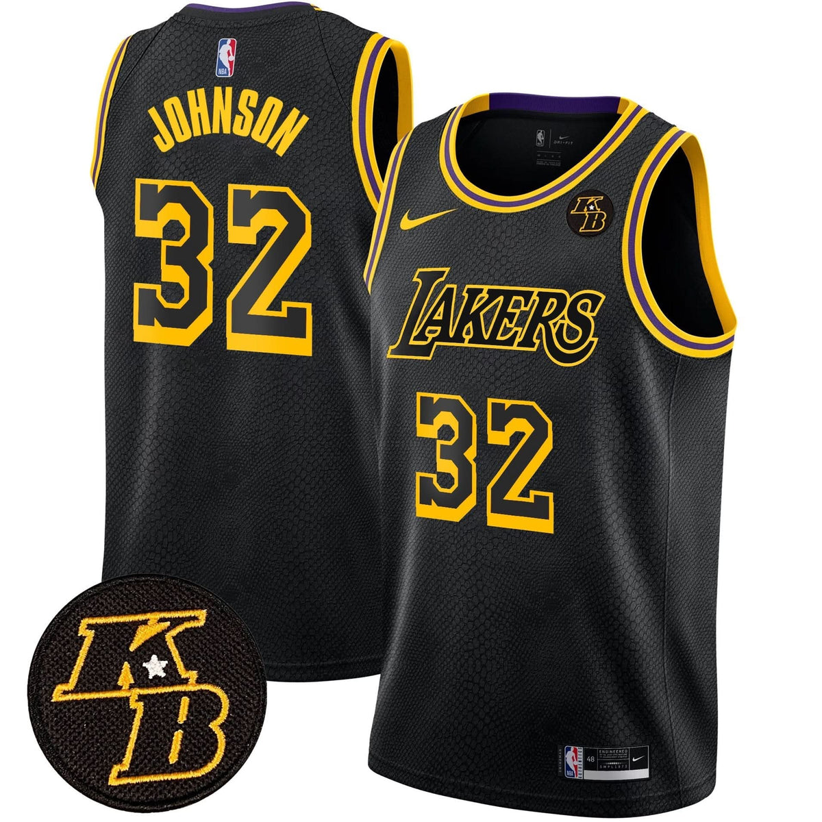 Los Angeles Lakers Kobe Bryant Patch Swingman Jersey - Stitched