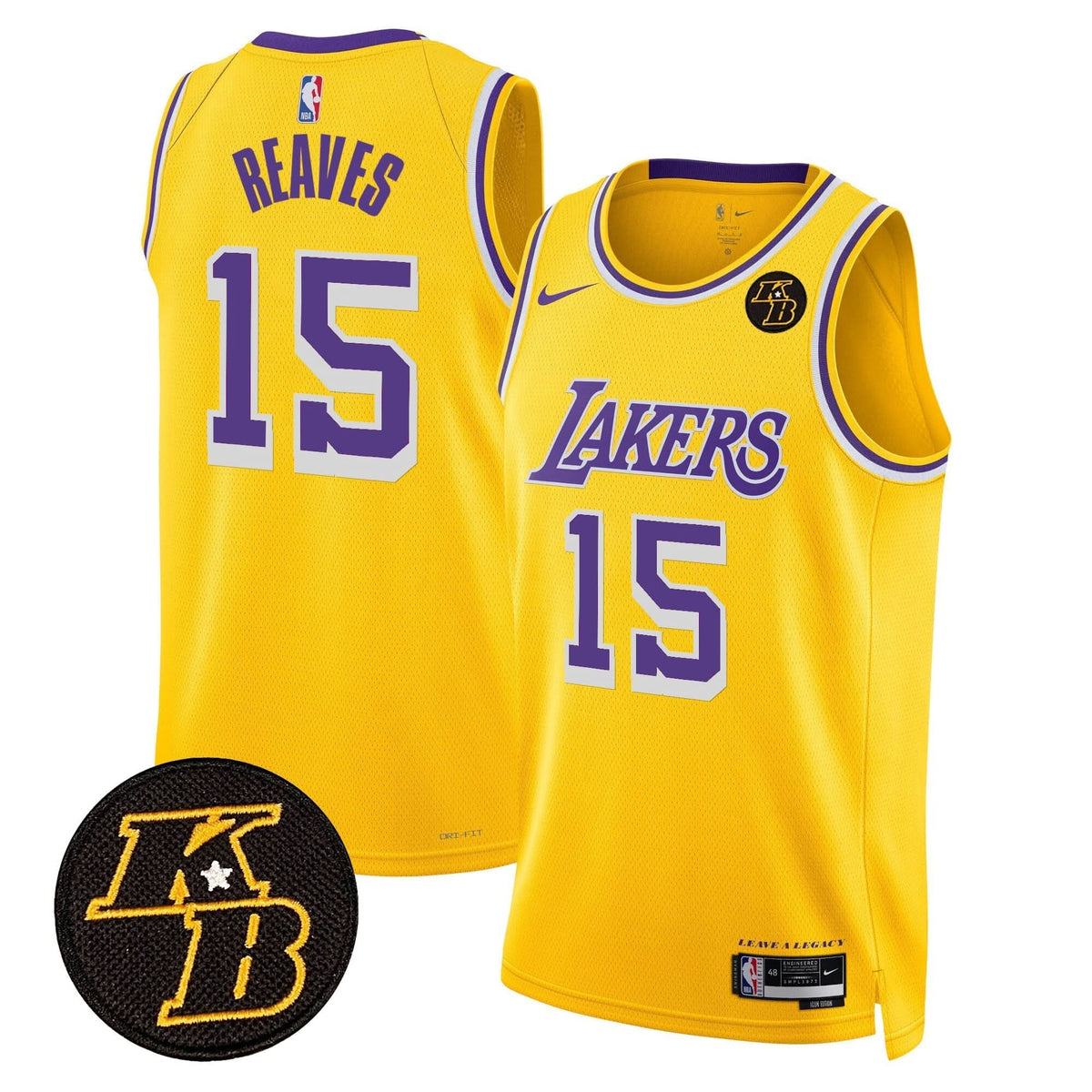 Los Angeles Lakers Kobe Bryant Patch Swingman Jersey - Stitched