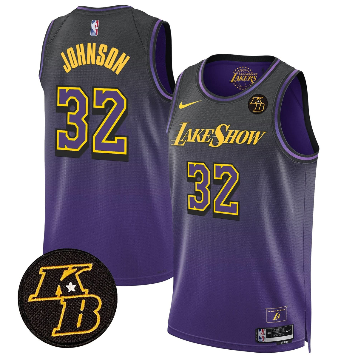 Los Angeles Lakers Kobe Bryant Patch Swingman Jersey - Stitched