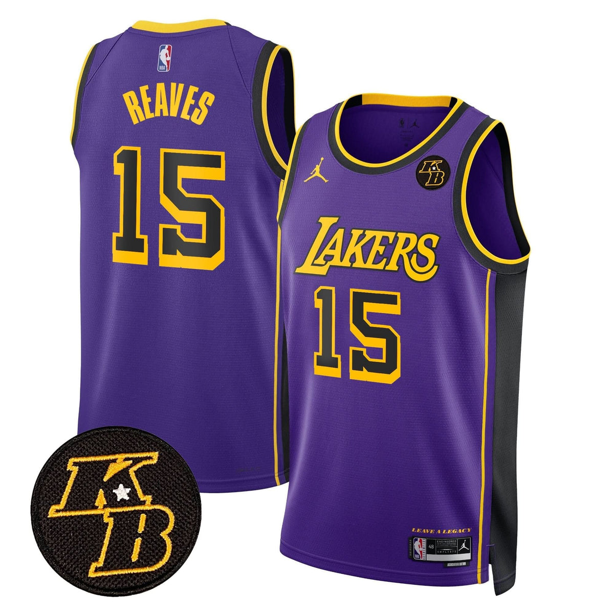 Los Angeles Lakers Kobe Bryant Patch Swingman Jersey - Stitched