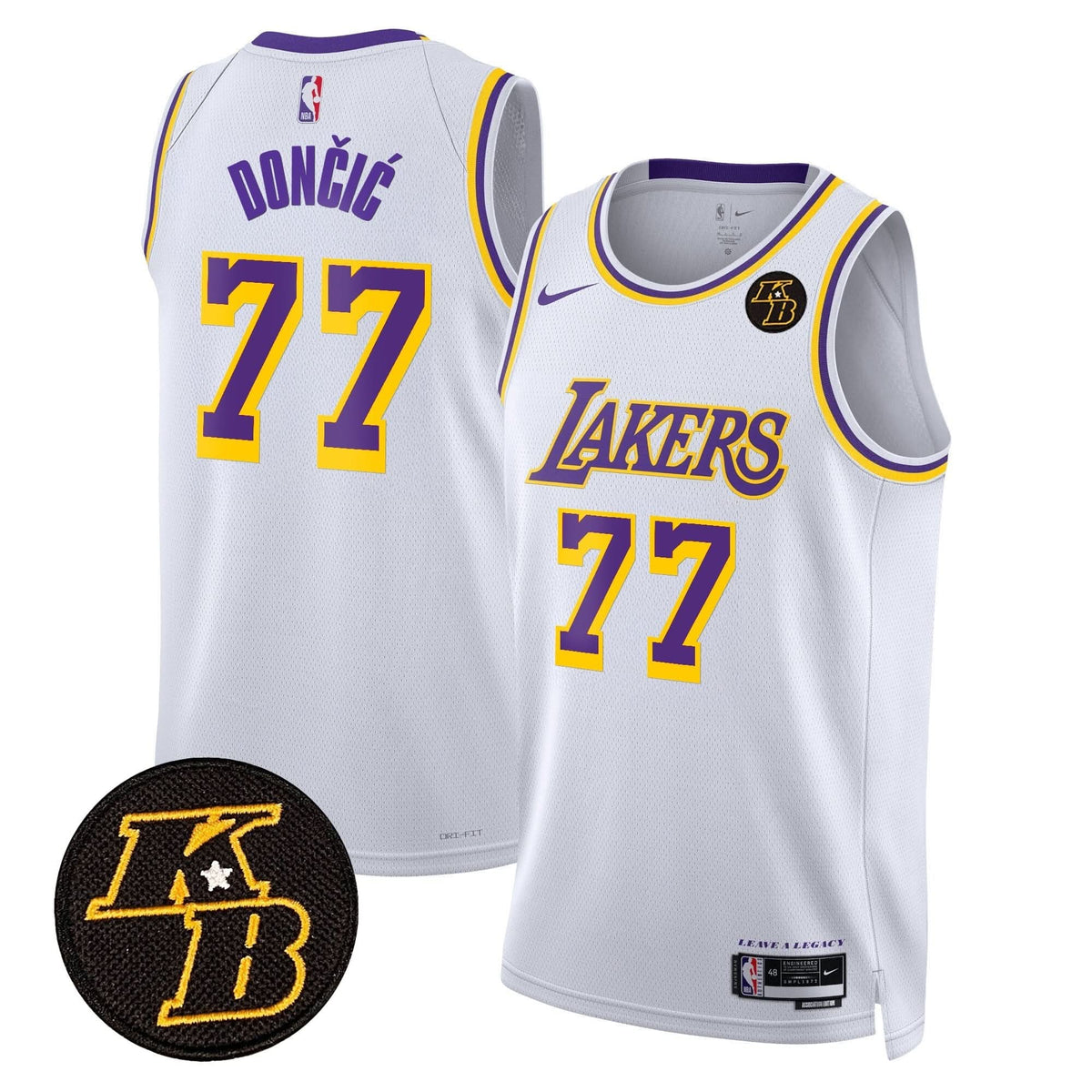 Los Angeles Lakers Kobe Bryant Patch Swingman Jersey - Stitched