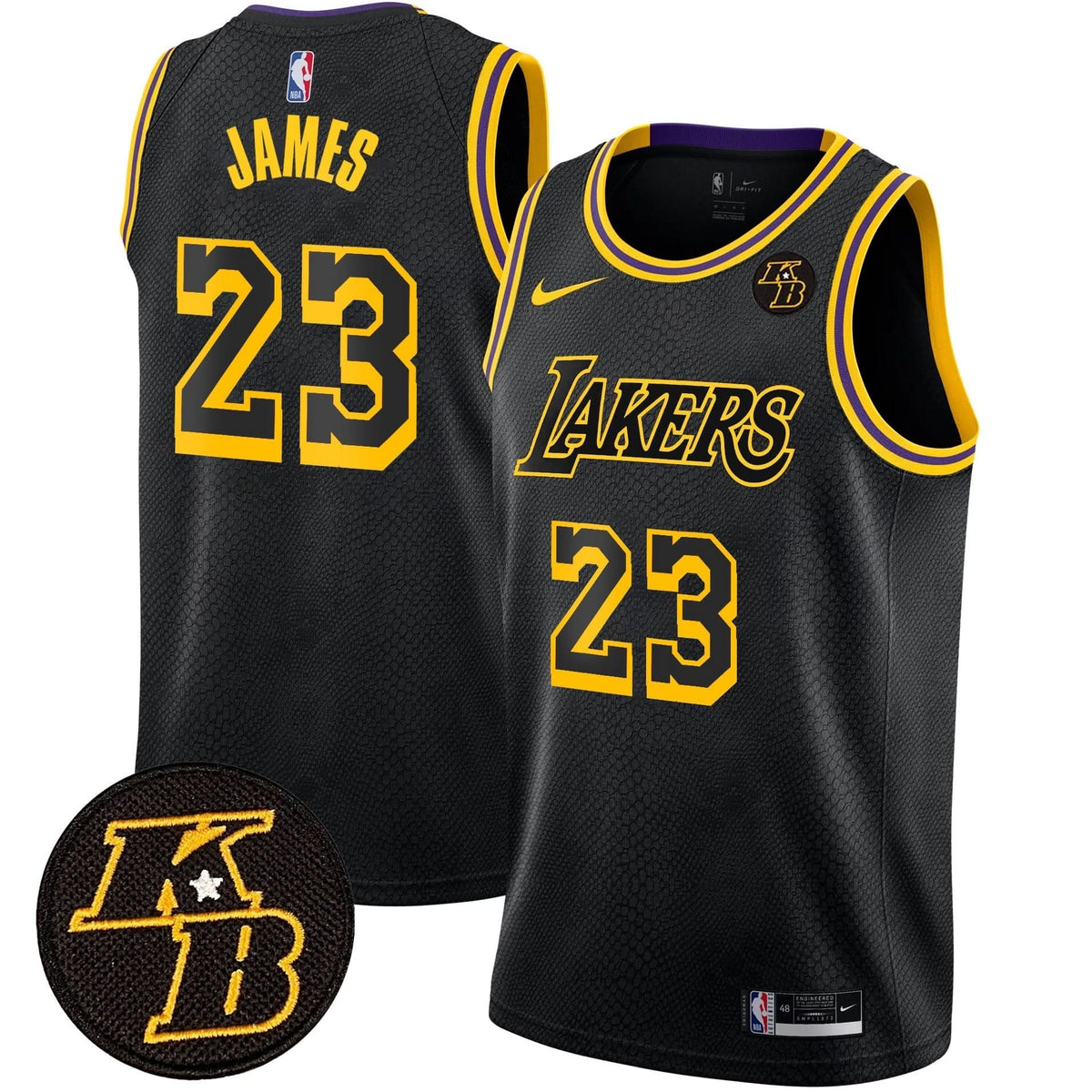 Los Angeles Lakers Kobe Bryant Patch Swingman Jersey - Stitched