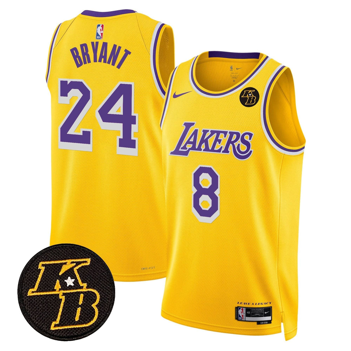 Los Angeles Lakers Kobe Bryant Patch Swingman Jersey - Stitched