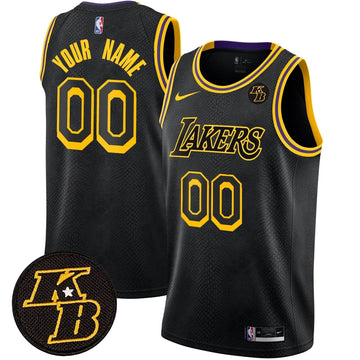 Los Angeles Lakers Kobe Bryant Patch Swingman Custom Jersey - Stitched