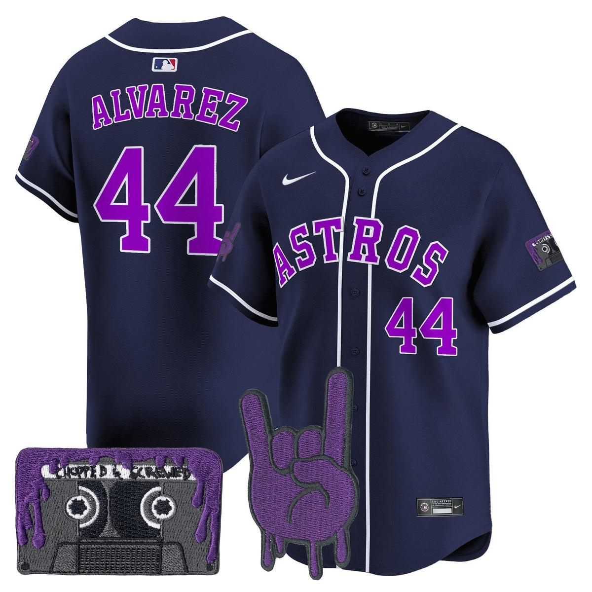 Houston Astros DJ Screw Patch Vapor Premier Limited Jersey - Stitched-Cuztomshoes