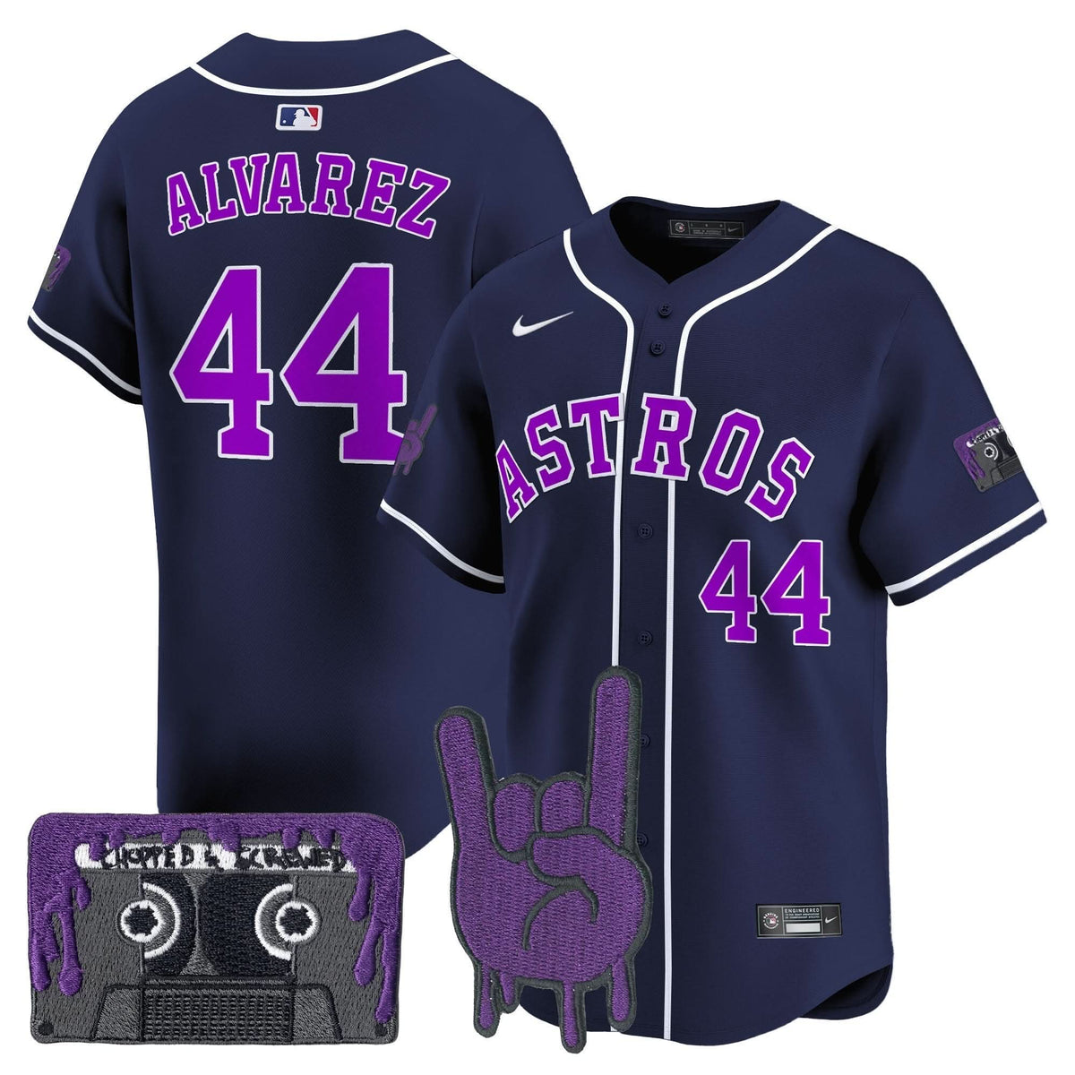 Houston Astros DJ Screw Patch Vapor Premier Limited Jersey - Stitched-Cuztomshoes