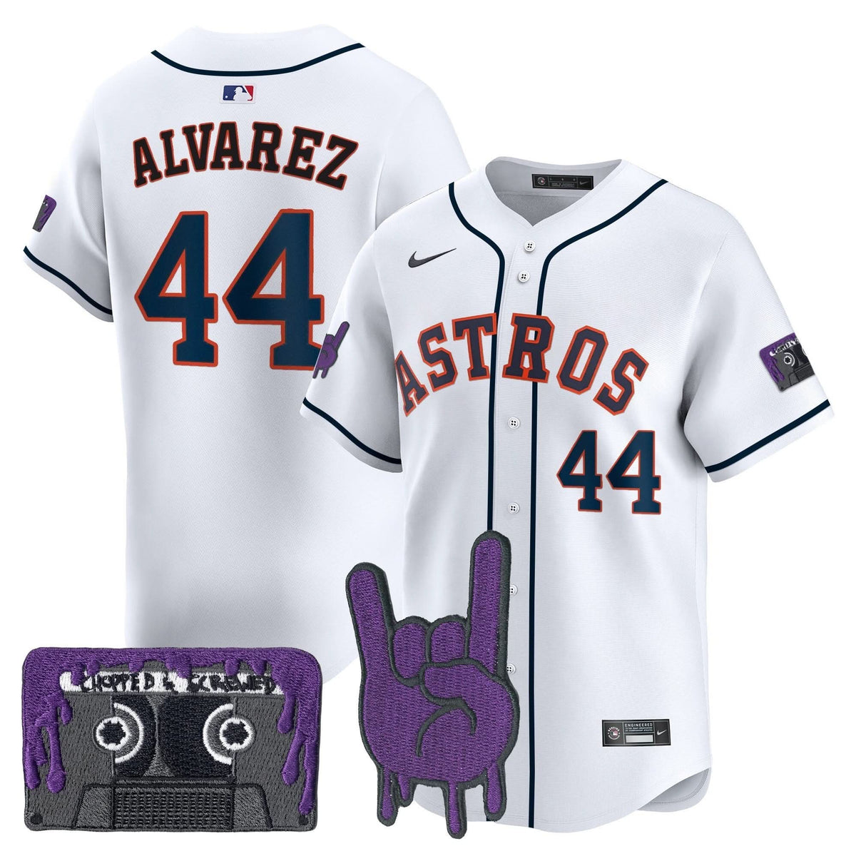 Houston Astros DJ Screw Patch Vapor Premier Limited Jersey - Stitched-Cuztomshoes