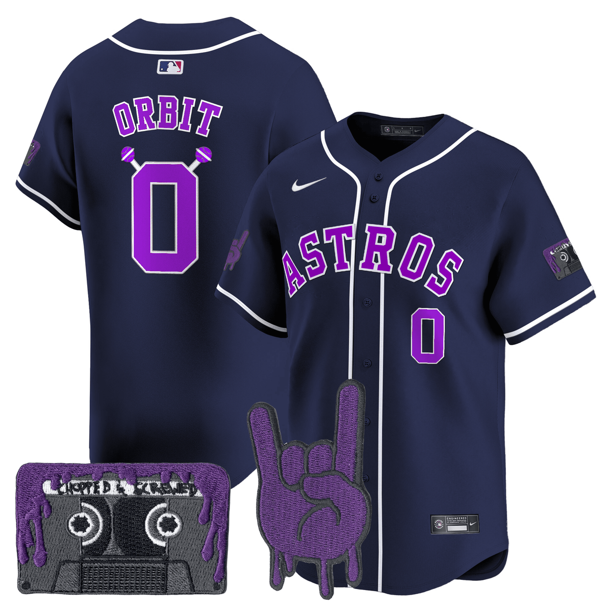 Houston Astros DJ Screw Patch Vapor Premier Limited Jersey - Stitched-Cuztomshoes