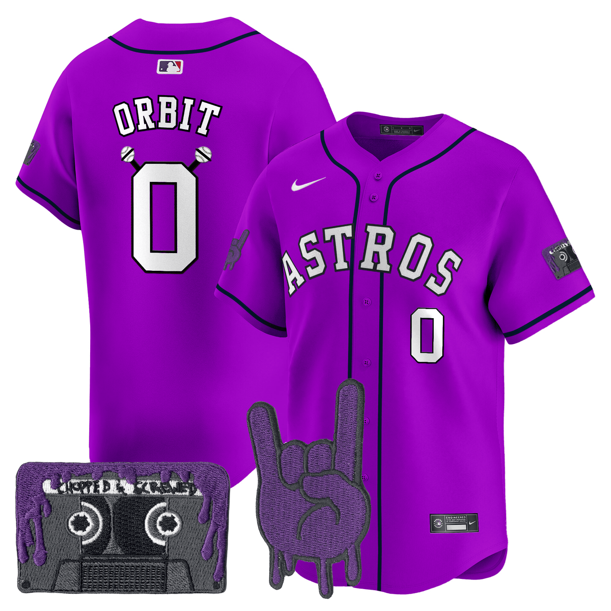 Houston Astros DJ Screw Patch Vapor Premier Limited Jersey - Stitched-Cuztomshoes