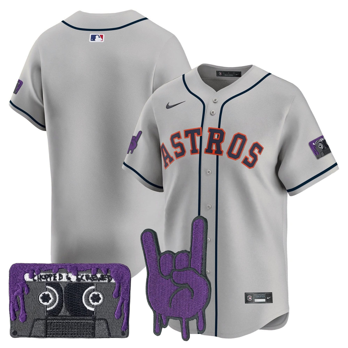 Houston Astros DJ Screw Patch Vapor Premier Limited Jersey - Stitched-Cuztomshoes