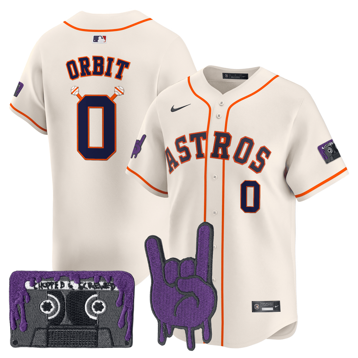 Houston Astros DJ Screw Patch Vapor Premier Limited Jersey - Stitched-Cuztomshoes