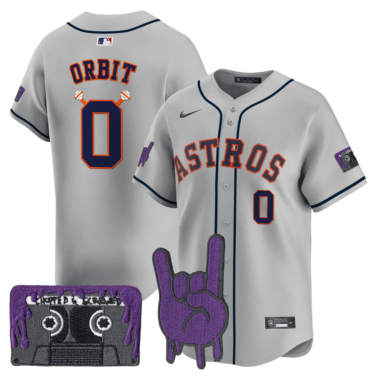 Houston Astros DJ Screw Patch Vapor Premier Limited Jersey - Stitched-Cuztomshoes
