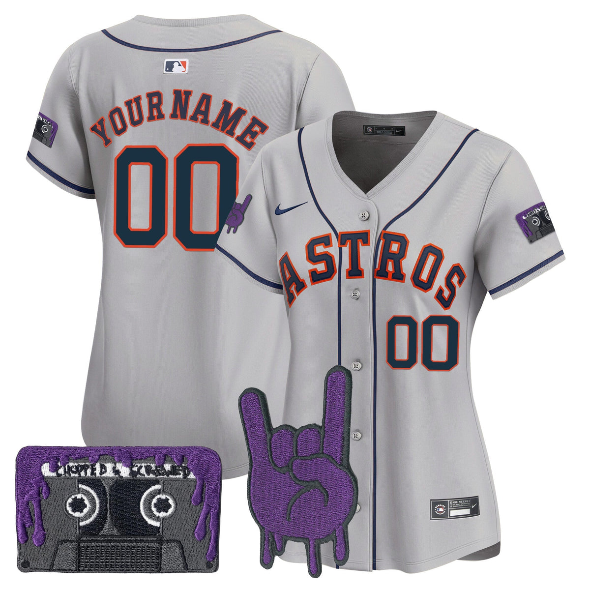 Houston Astros DJ Screw Patch Vapor Premier Limited Custom Jersey - Stitched-Cuztomshoes