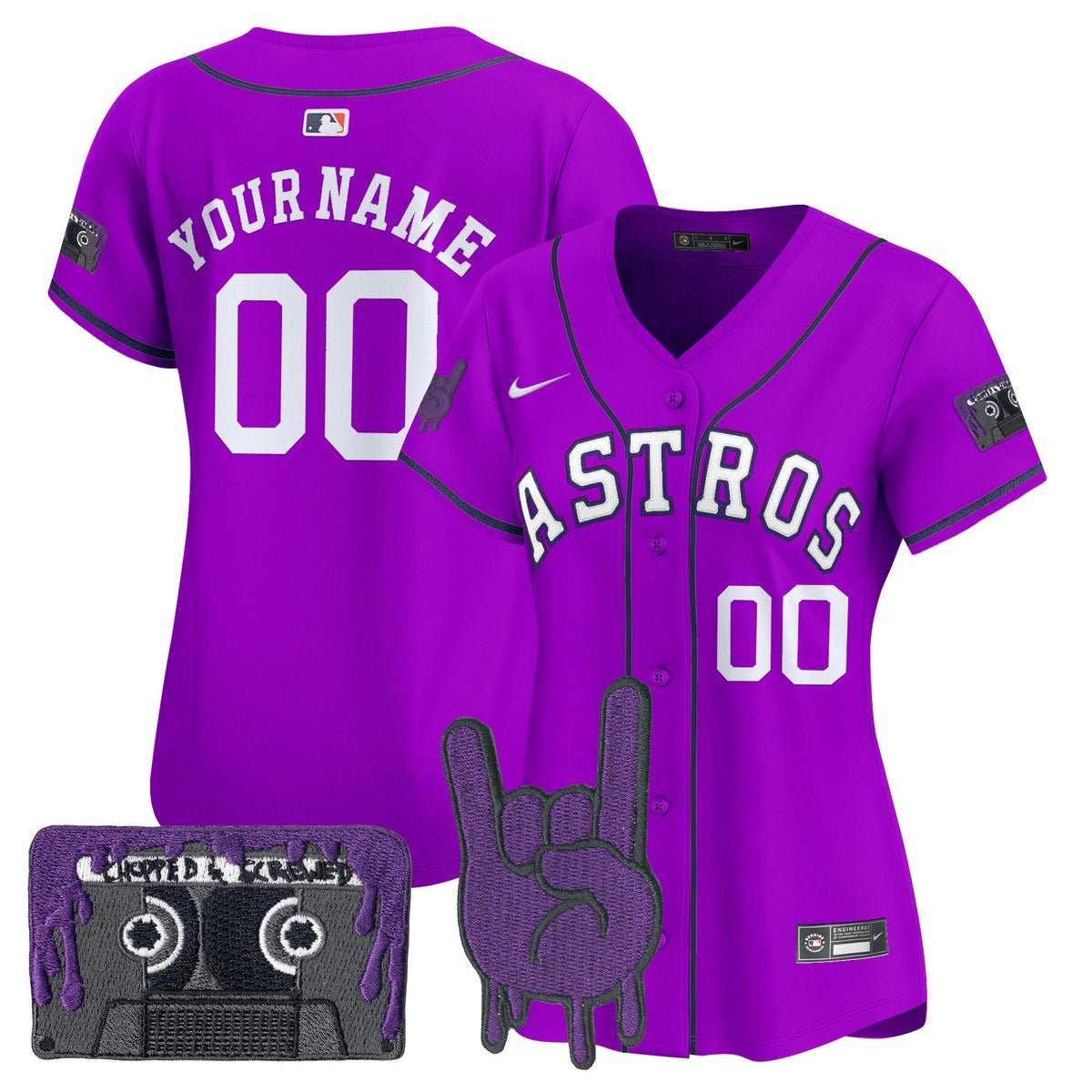 Houston Astros DJ Screw Patch Vapor Premier Limited Custom Jersey - Stitched-Cuztomshoes