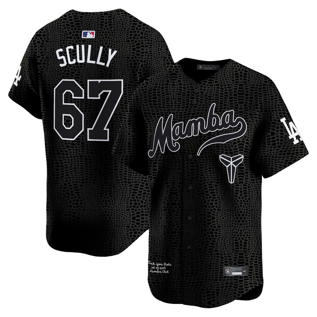 Los Angeles Dodgers Kobe Bryant Mamba Vapor Premier Limited Jersey - Stitched-Cuztomshoes