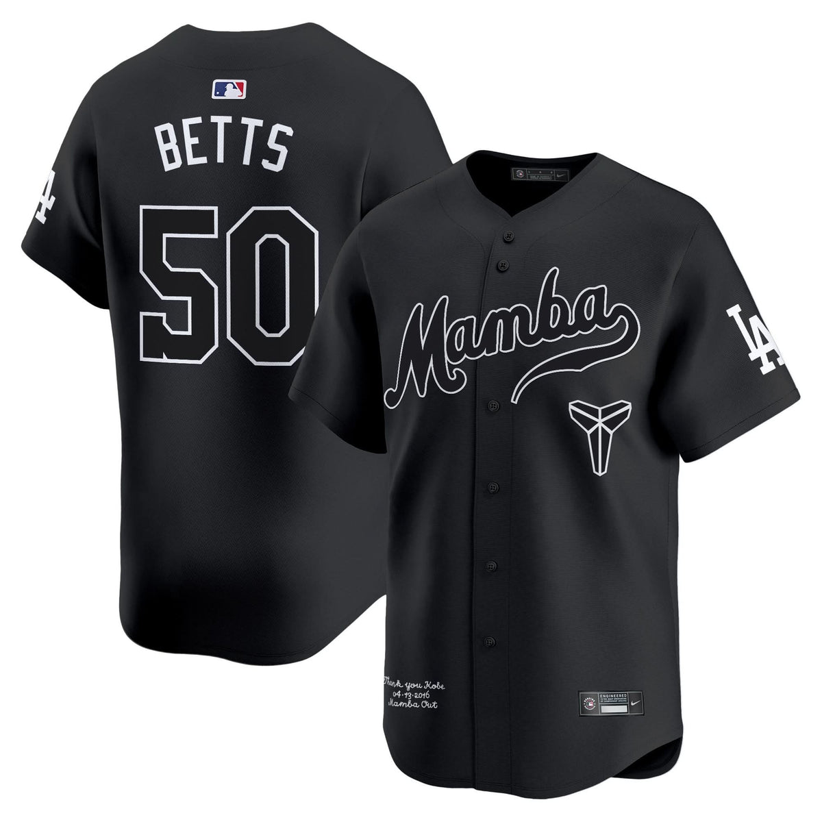 Los Angeles Dodgers Kobe Bryant Mamba Vapor Premier Limited Jersey - Stitched-Cuztomshoes