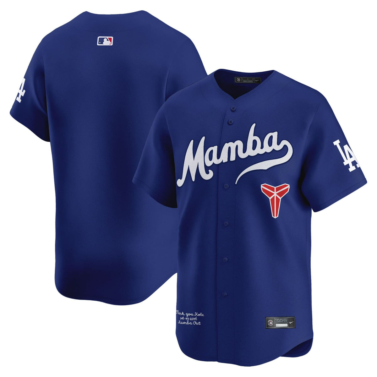 Los Angeles Dodgers Kobe Bryant Mamba Vapor Premier Limited Jersey - Stitched-Cuztomshoes