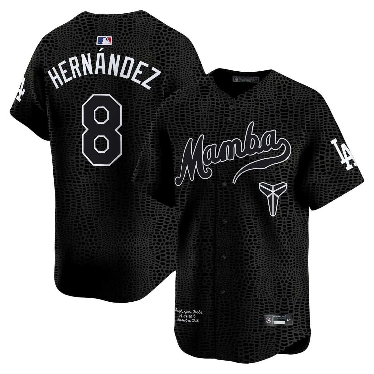 Los Angeles Dodgers Kobe Bryant Mamba Vapor Premier Limited Jersey - Stitched-Cuztomshoes