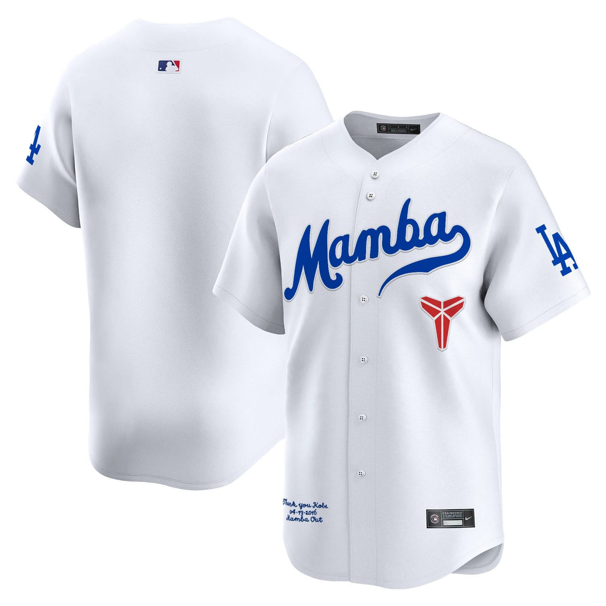 Los Angeles Dodgers Kobe Bryant Mamba Vapor Premier Limited Jersey - Stitched-Cuztomshoes