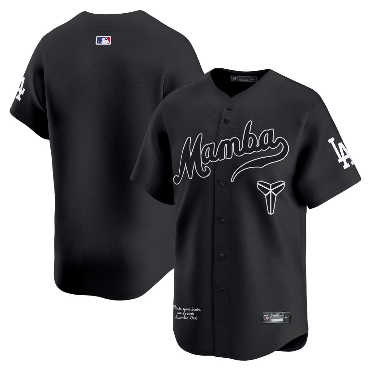 Los Angeles Dodgers Kobe Bryant Mamba Vapor Premier Limited Jersey - Stitched-Cuztomshoes
