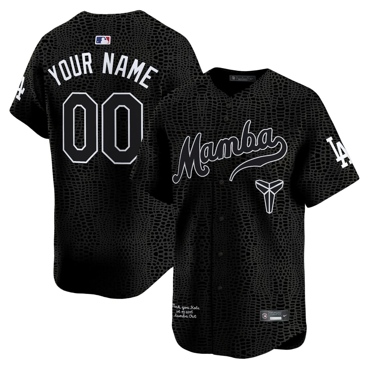 Los Angeles Dodgers Kobe Bryant Mamba Vapor Premier Limited Custom Jersey - Stitched-Cuztomshoes