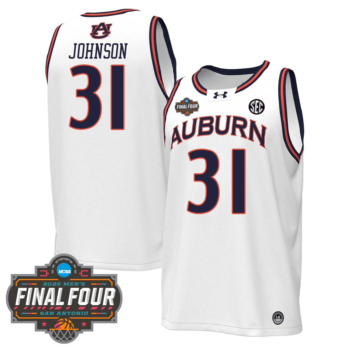Auburn Tigers Basketball 24/25 Jersey - Final Four Patch