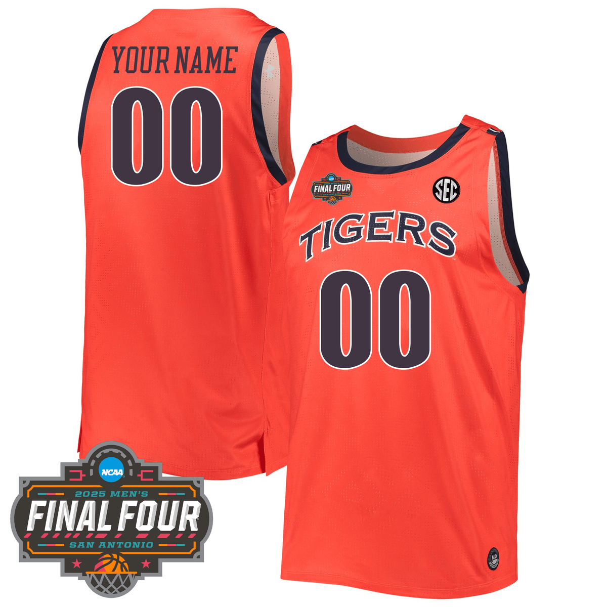 Auburn Tigers Basketball 24/25 Jersey - Final Four Patch