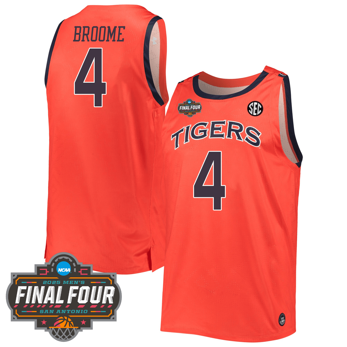 Auburn Tigers Basketball 24/25 Jersey - Final Four Patch
