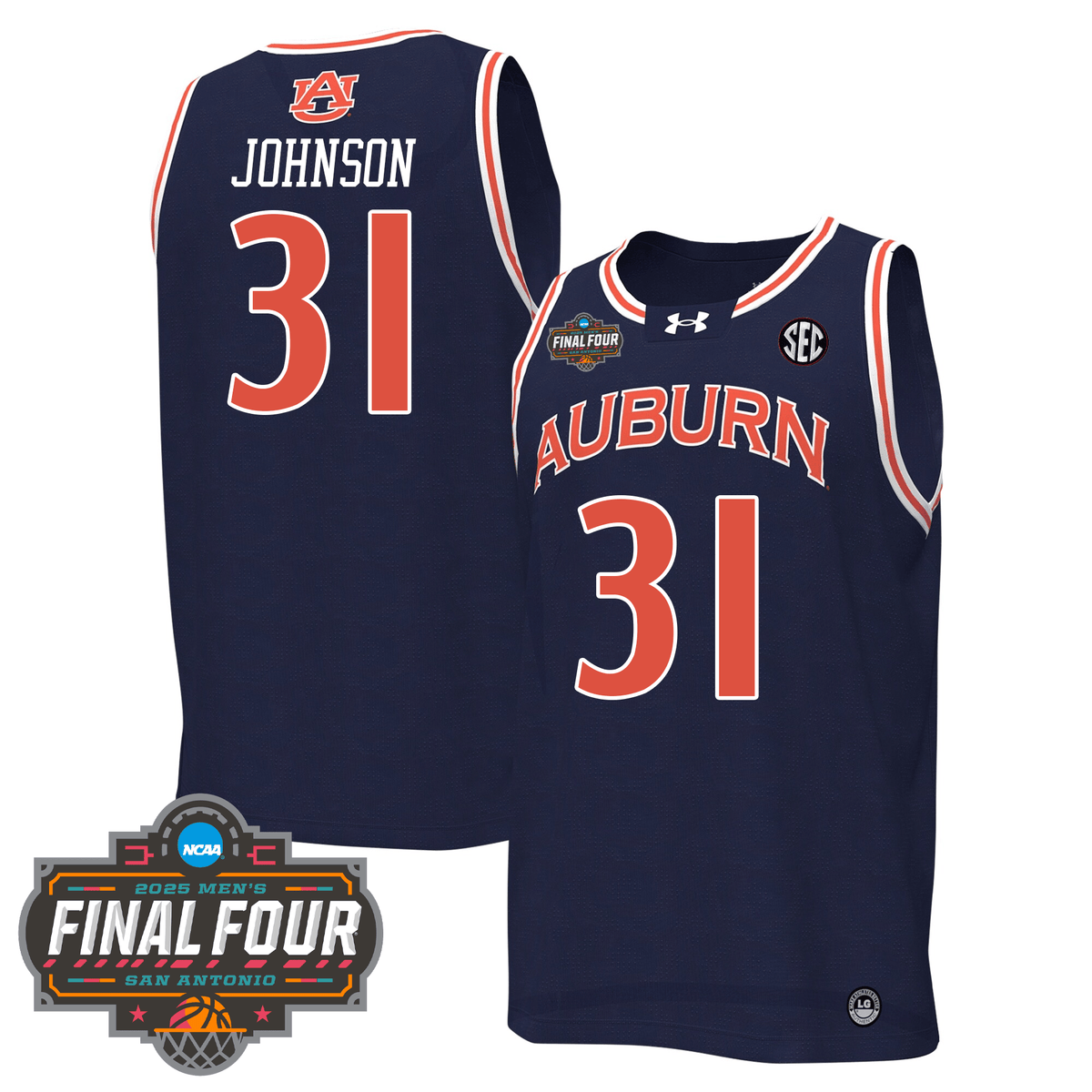 Auburn Tigers Basketball 24/25 Jersey - Final Four Patch