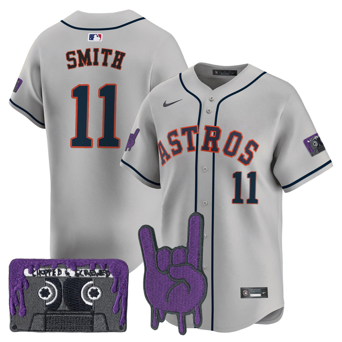Houston Astros DJ Screw Patch Vapor Premier Limited Jersey - Stitched-Cuztomshoes