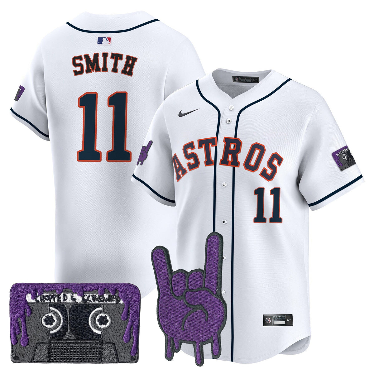 Houston Astros DJ Screw Patch Vapor Premier Limited Jersey - Stitched-Cuztomshoes