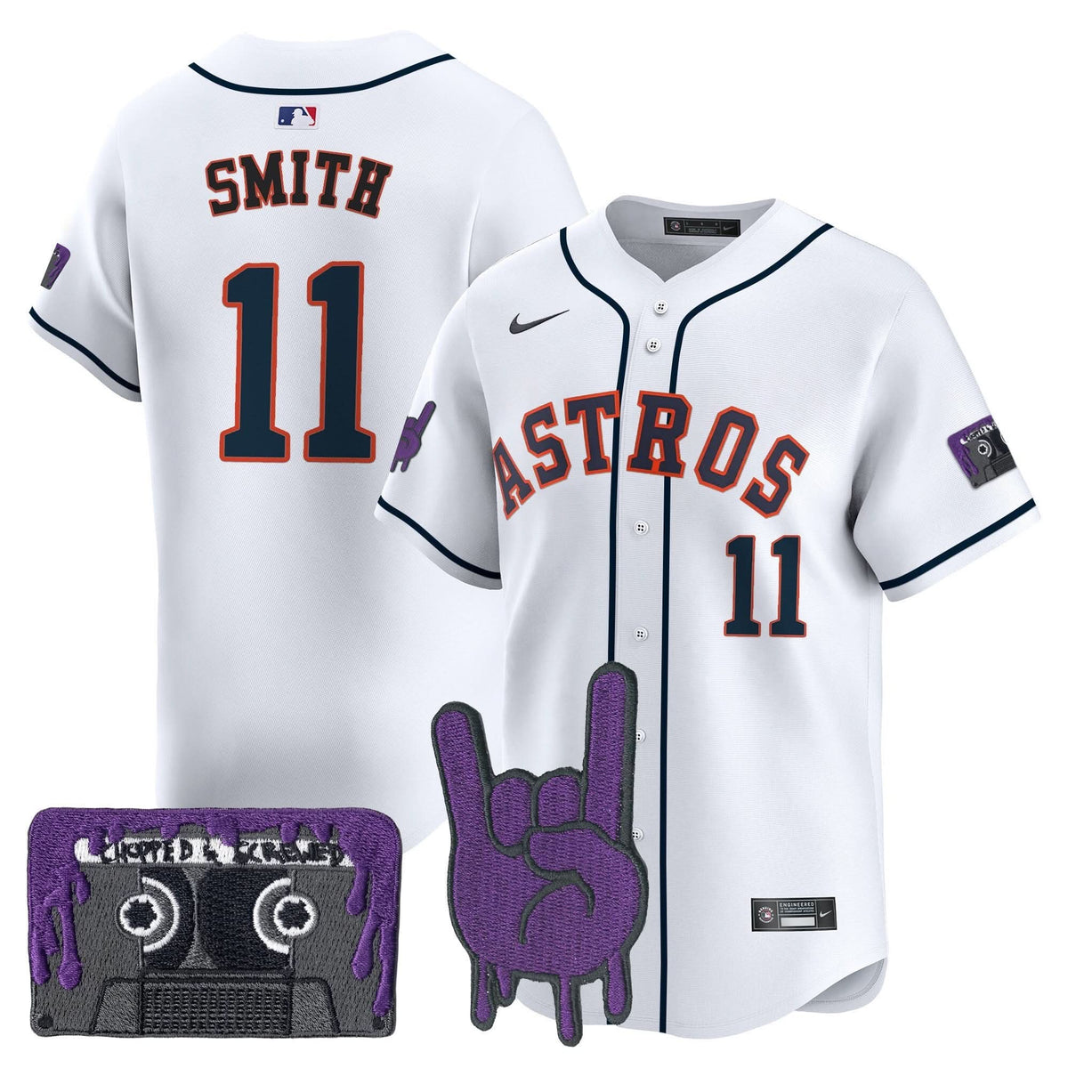 Houston Astros DJ Screw Patch Vapor Premier Limited Jersey - Stitched-Cuztomshoes