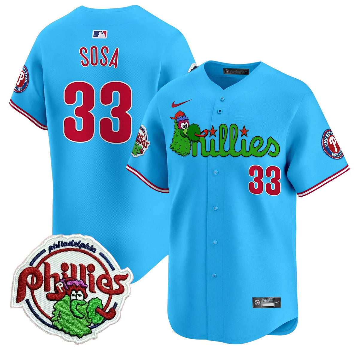 Philadelphia Phillies Phanatic Patch Vapor Premier Limited Jersey V3 - Stitched