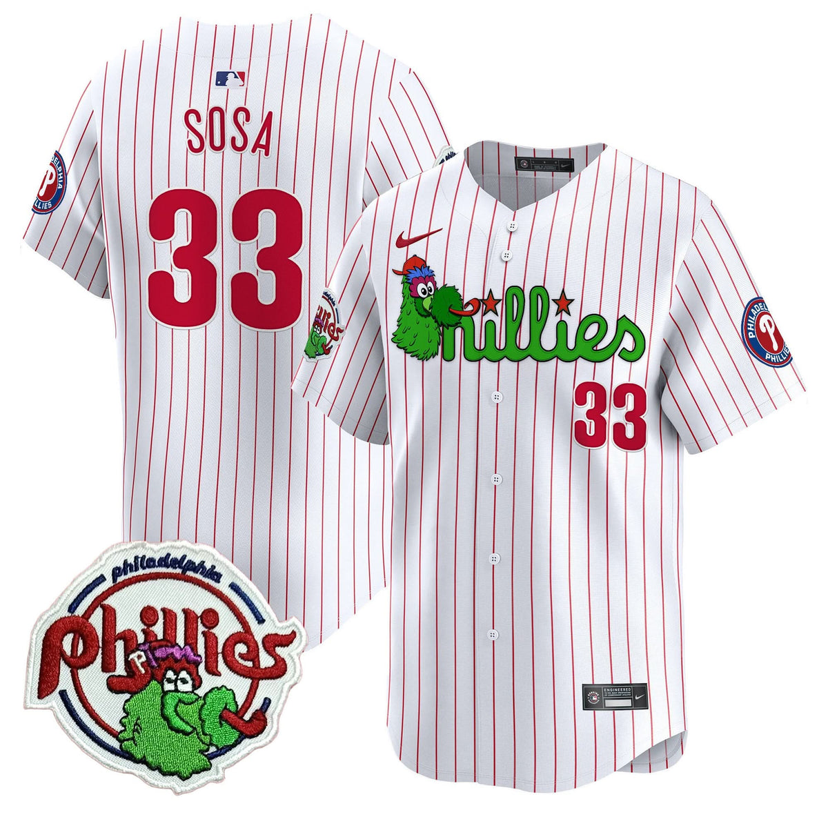 Philadelphia Phillies Phanatic Patch Vapor Premier Limited Jersey V3 - Stitched