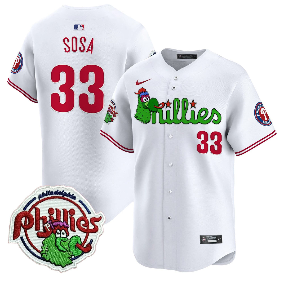 Philadelphia Phillies Phanatic Patch Vapor Premier Limited Jersey V3 - Stitched