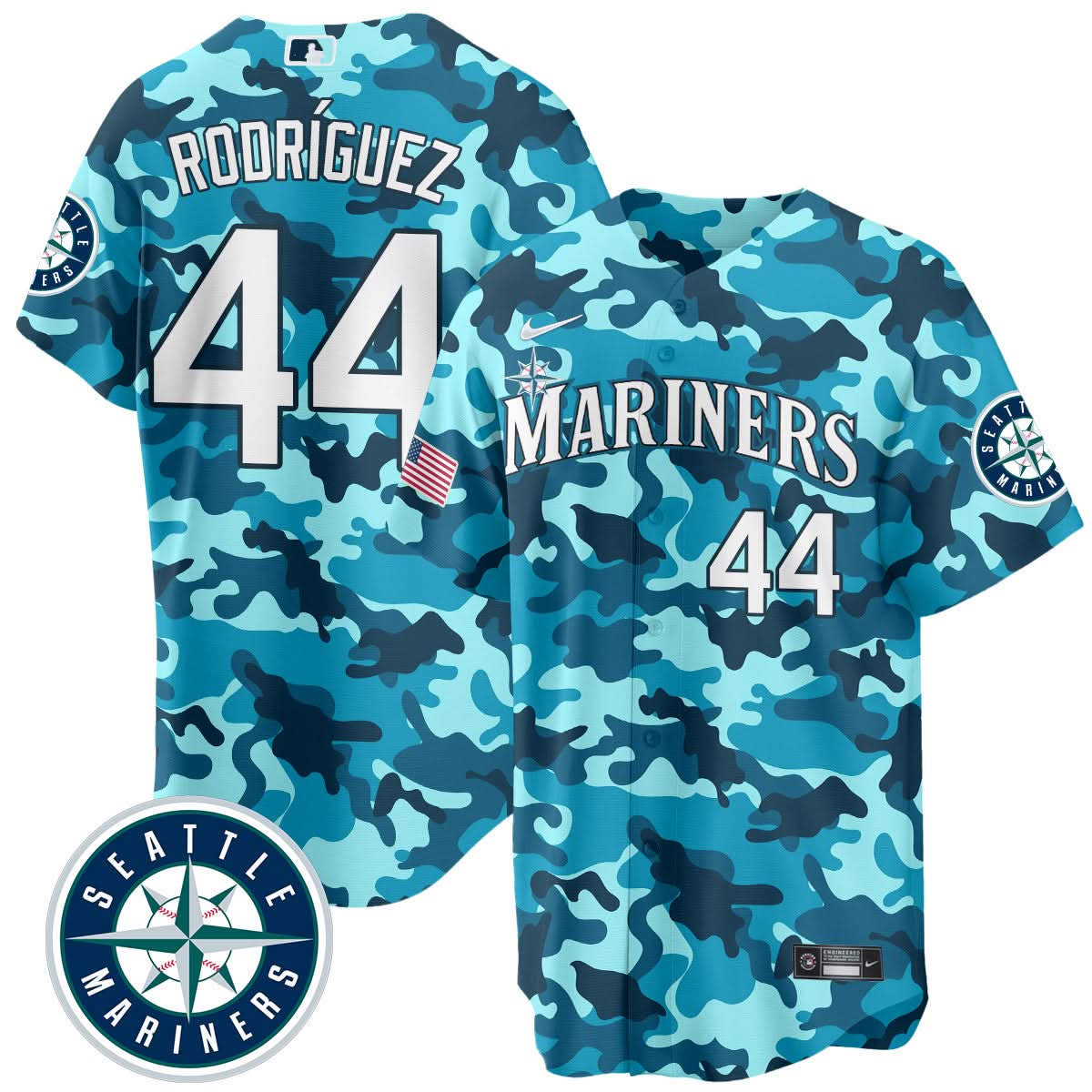 Seattle Mariners Salute to Armed Forces Night - Camo Jersey