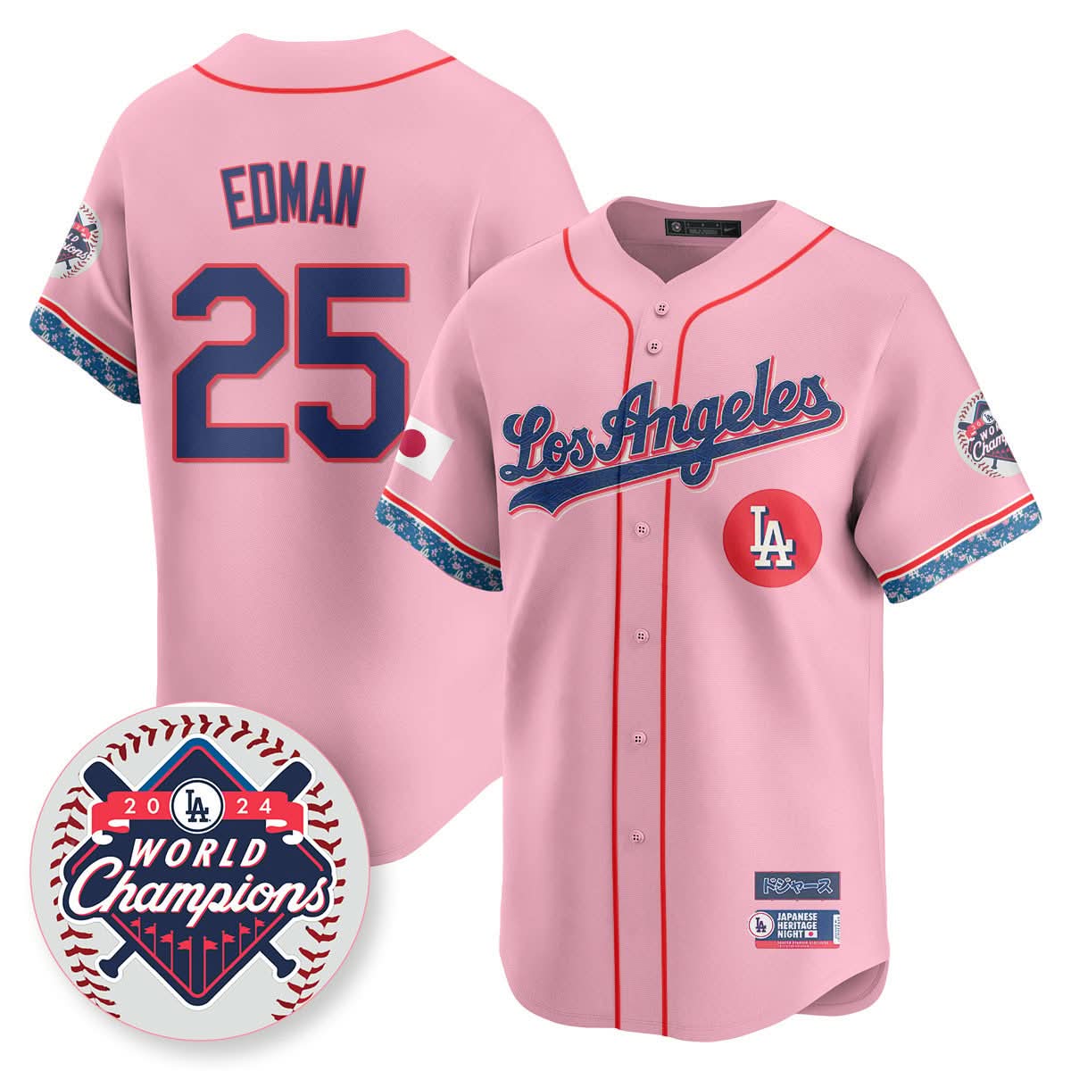 Los Angeles Dodgers Japanese Heritage Night Jersey - Stitched