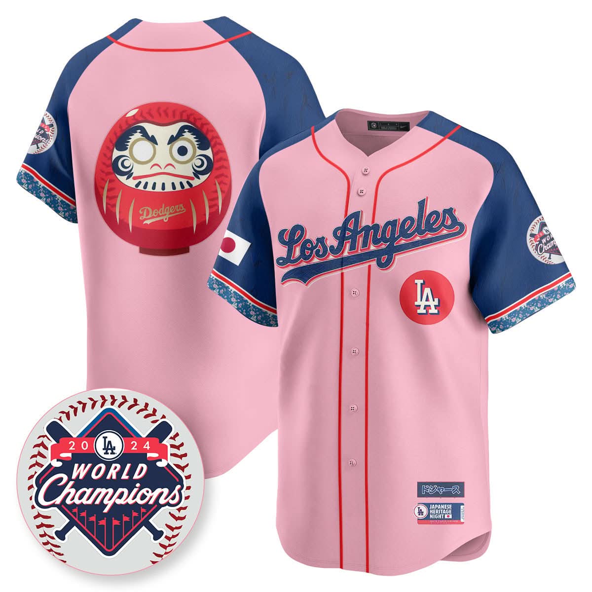 Los Angeles Dodgers Japanese Heritage Night Jersey - Stitched