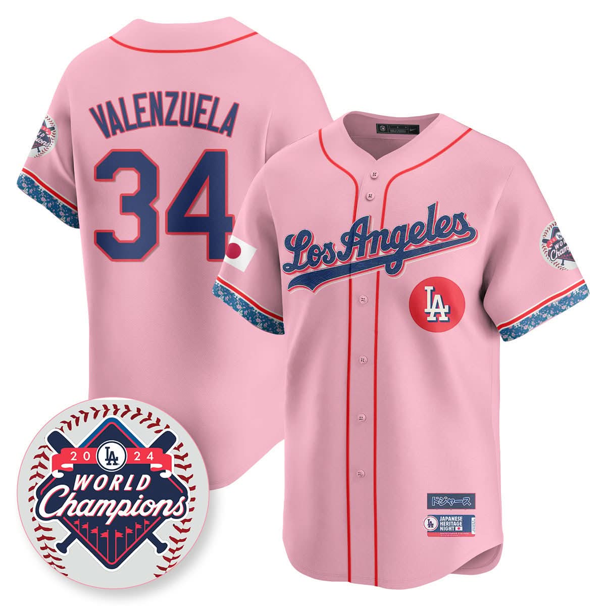 Los Angeles Dodgers Japanese Heritage Night Jersey - Stitched
