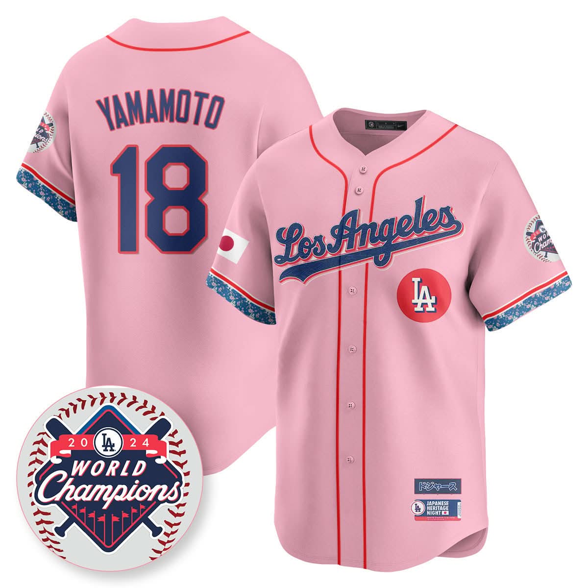 Los Angeles Dodgers Japanese Heritage Night Jersey - Stitched