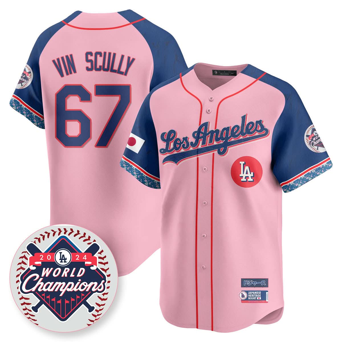 Los Angeles Dodgers Japanese Heritage Night Jersey - Stitched