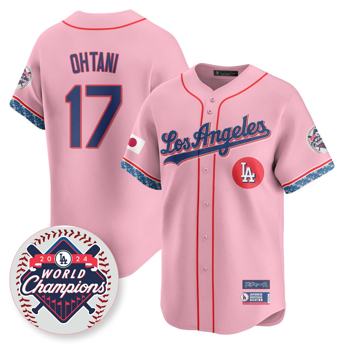 Los Angeles Dodgers Japanese Heritage Night Jersey - Stitched