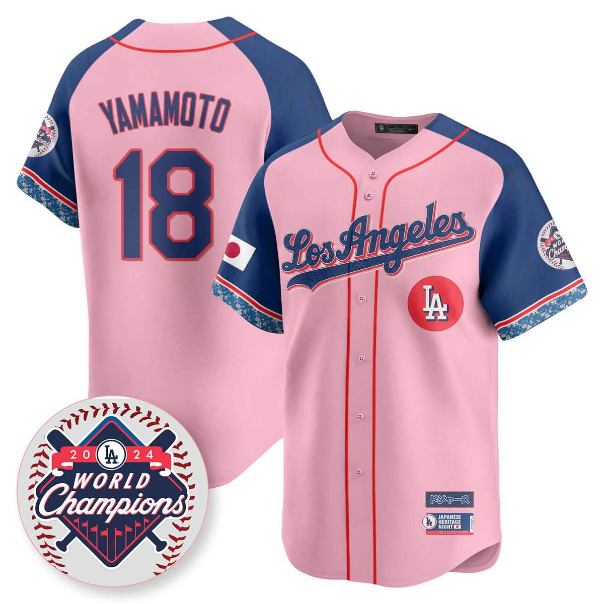Los Angeles Dodgers Japanese Heritage Night Jersey - Stitched