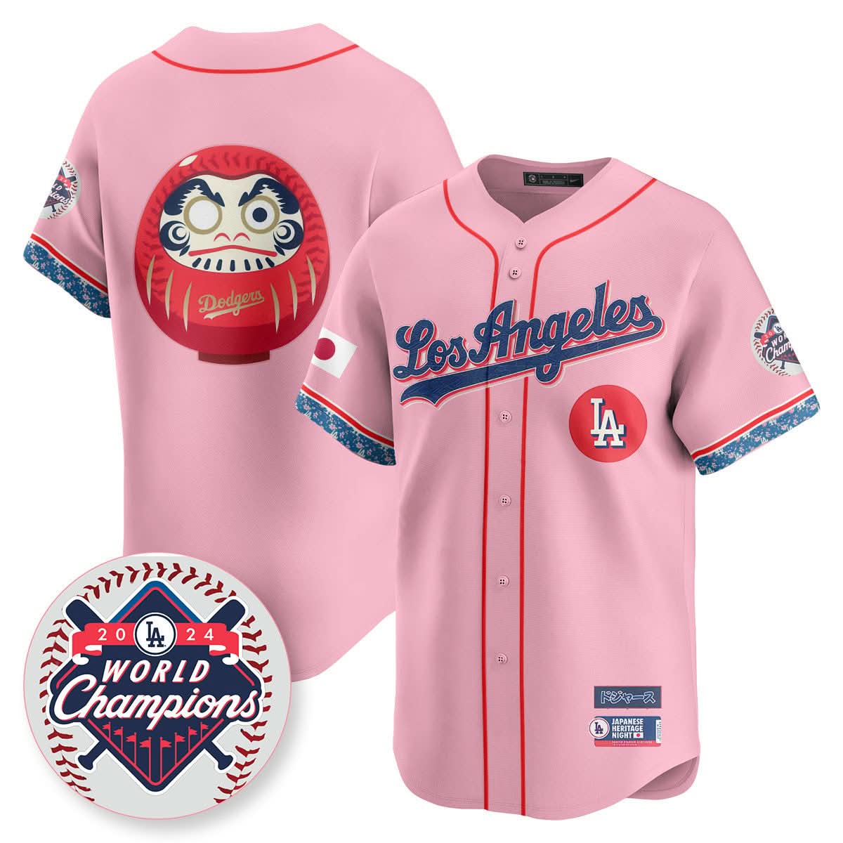 Los Angeles Dodgers Japanese Heritage Night Jersey - Stitched