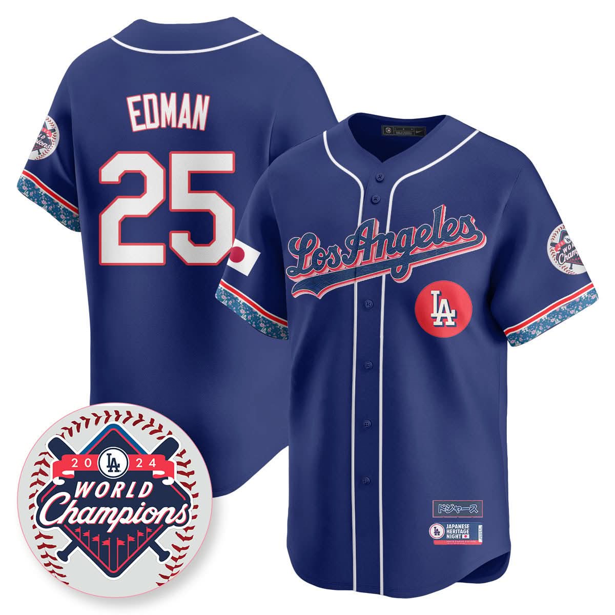 Los Angeles Dodgers Japanese Heritage Night Jersey - Stitched