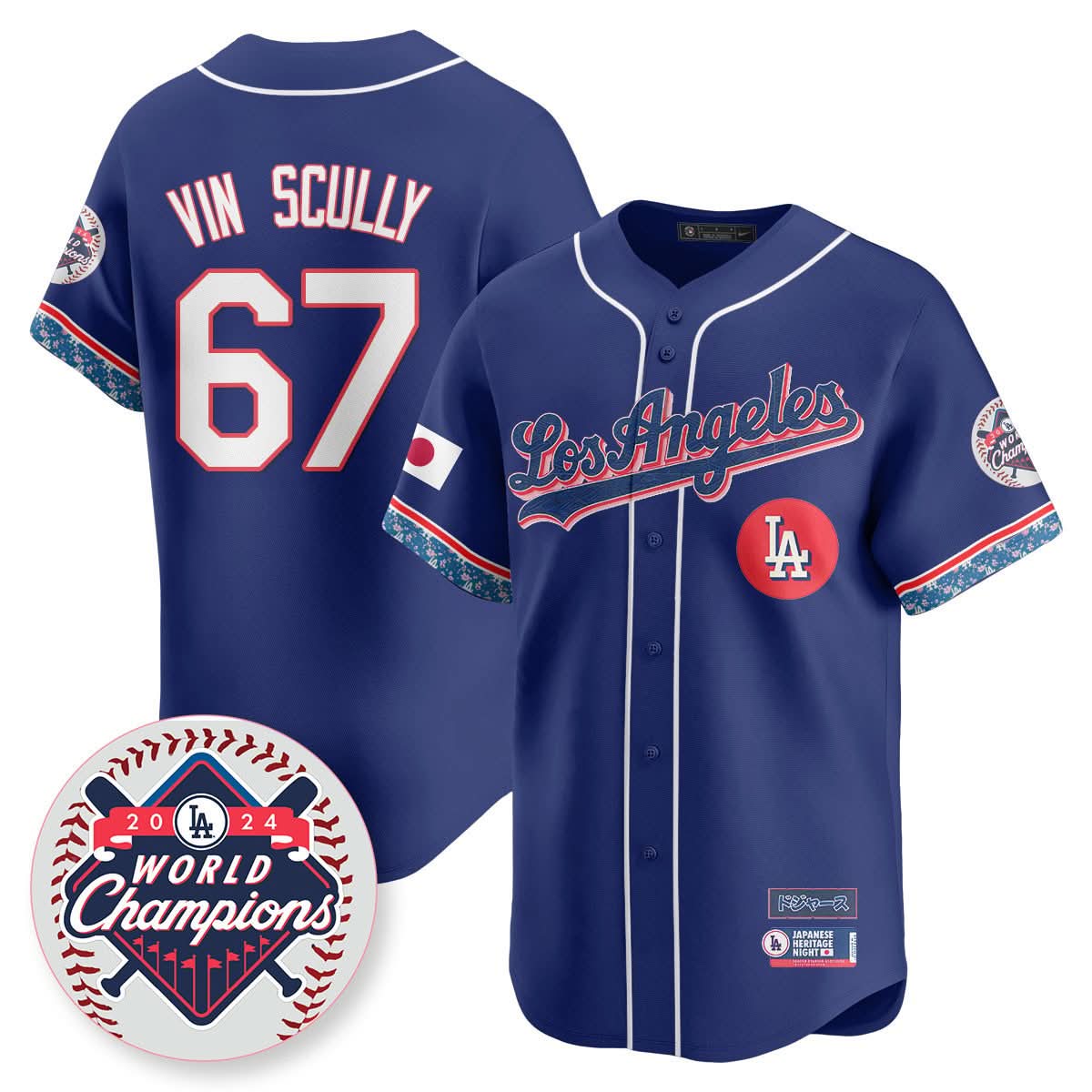 Los Angeles Dodgers Japanese Heritage Night Jersey - Stitched