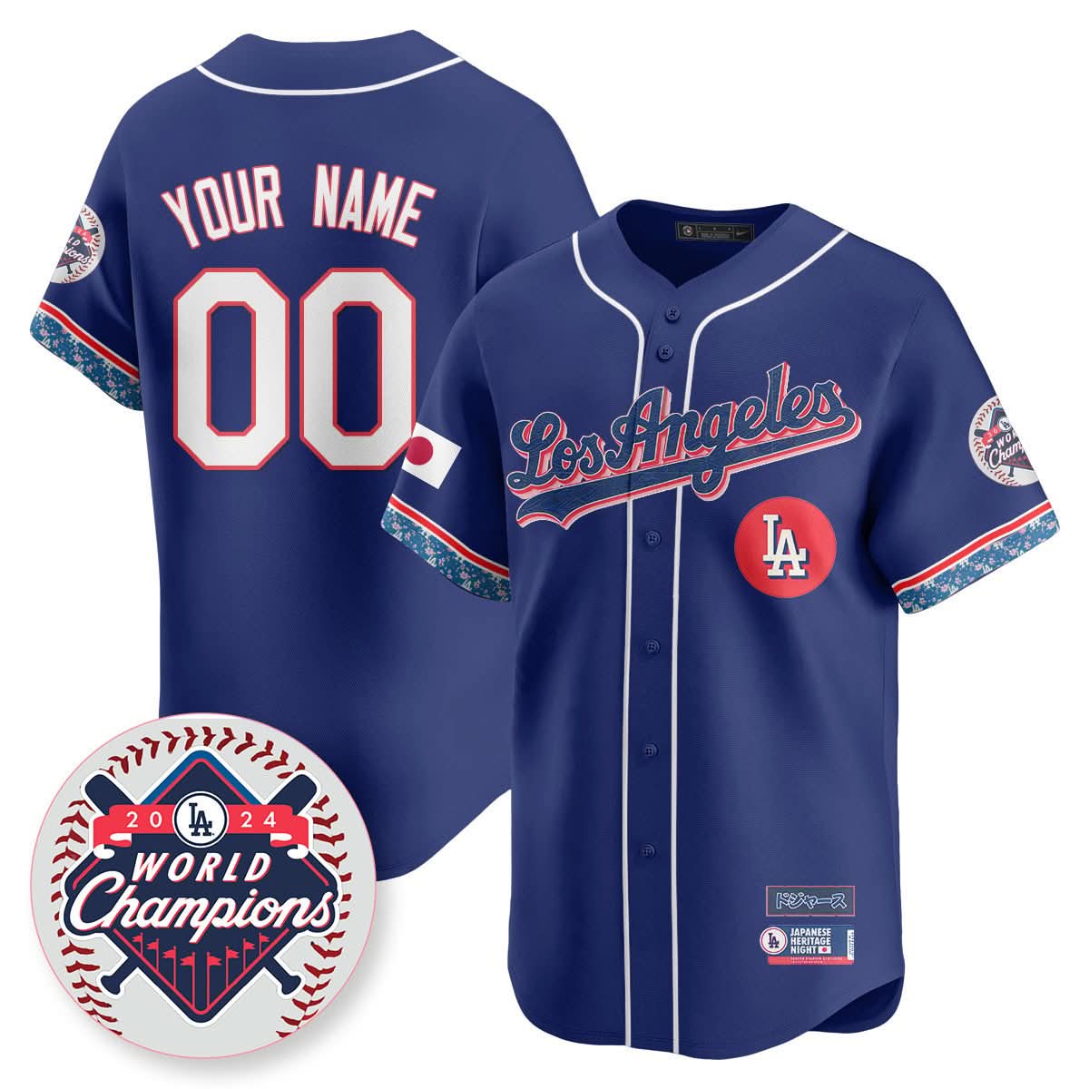 Los Angeles Dodgers Japanese Heritage Night Jersey - Stitched