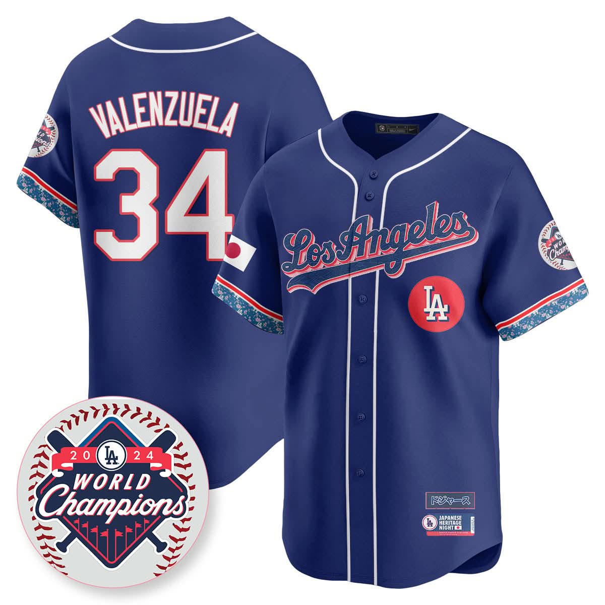 Los Angeles Dodgers Japanese Heritage Night Jersey - Stitched